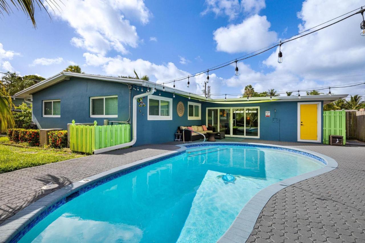 Trendy 3-Bedroom Villa With Saltwater Pool And Yard Fort Lauderdale Exterior foto