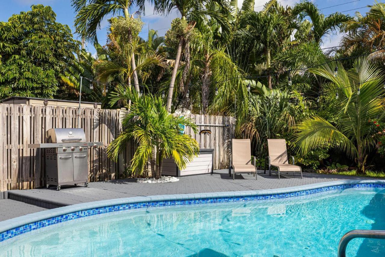 Trendy 3-Bedroom Villa With Saltwater Pool And Yard Fort Lauderdale Exterior foto