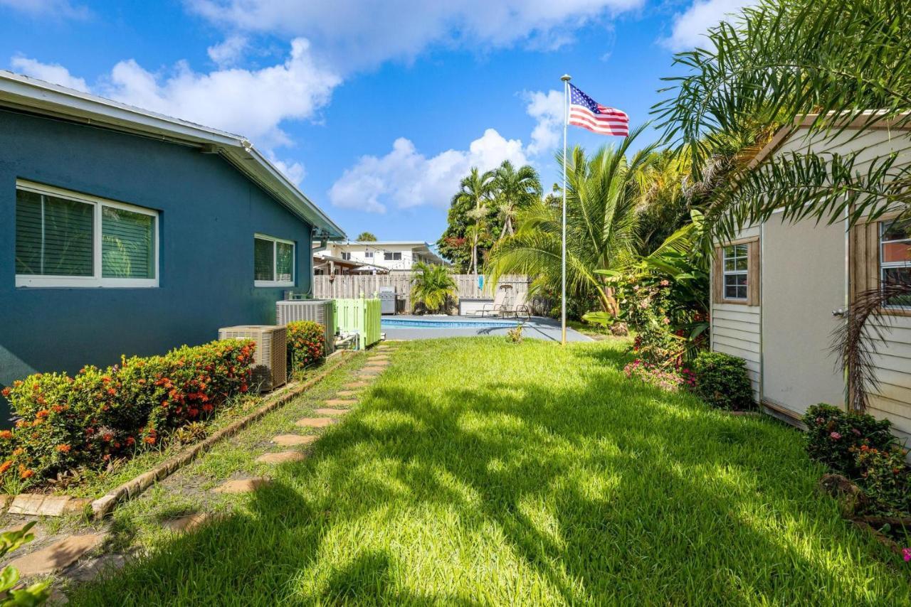 Trendy 3-Bedroom Villa With Saltwater Pool And Yard Fort Lauderdale Exterior foto